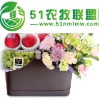 尚禮坊鮮花店特色花藝果籃由花藝師設計特式插花搭配新鮮進口水果送禮慰問均適用