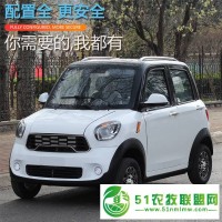 陽光新能源電動四輪汽車成人全封閉油電兩用女性接送孩子電瓶轎車