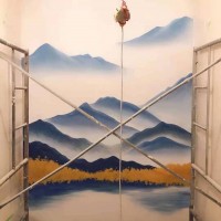 廠房彩繪墻面繪畫大型墻體繪畫，尺寸定制圖案定制，裝飾美化