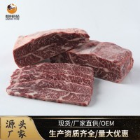 麟州食品谷飼去骨牛小排4A冷凍牛肉雪花牛扒西餐牛排廠家直銷