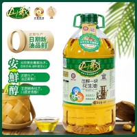 山歌壓榨一級花生油4L 山東廠家直銷批發(fā) 福利團(tuán)購