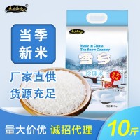 源頭廠家雪鄉(xiāng)珍珠米5kg 黑龍江農(nóng)家東北大米10斤新米食堂采購(gòu)粳米