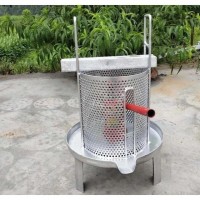 壓蠟機304不銹鋼網(wǎng)孔榨蜜機 小型壓榨機家用榨中蜂蜜榨汁機壓糖機