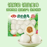 安井包心魚丸爆汁大嫩火鍋魚肉丸子傳統(tǒng)手打工藝小包裝包心丸240g