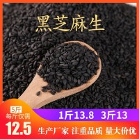 生黑芝麻新貨黑芝麻500g干凈飽滿無染色5斤非熟黑芝麻廠家