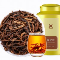 2010正宗新會(huì)天馬老陳皮絲茶自然生曬5年10年15年陳皮茶泡水批發(fā)