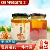 蜂蜜廠家代發(fā)瓶裝蜂窩蜜百花蜂巢蜜荊條蜂巢蜜嚼著吃蜂窩蜜特產(chǎn)