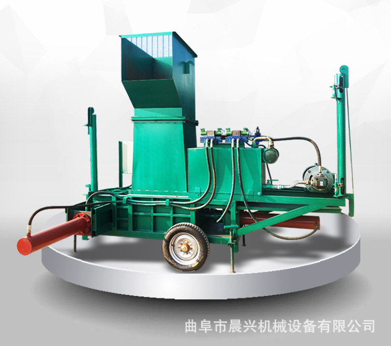 全自動(dòng)谷殼壓塊機(jī)視頻 稻殼打包機(jī) 套袋型秸稈液壓打包機(jī)廠家