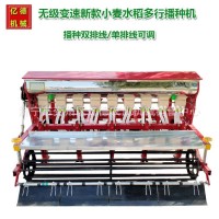 新型小麥播種六行機蔬菜水稻小顆粒種子精播機無級變速雙線插播機