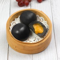 廣式點心黑金流沙包酒店直供早餐包點地道廣東茶點6個1包270g