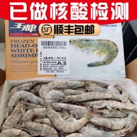 鹽凍蝦厄瓜多爾白蝦鹽凍蝦鹽田蝦基圍蝦南美大蝦盒裝冷凍