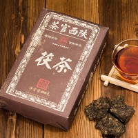 源頭廠家 批發(fā) 涇陽茯茶陜西特產(chǎn)黑茶茯磚茶400g