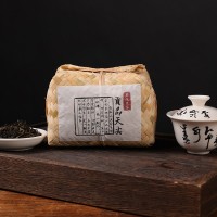 廠價批發(fā)湖南安化黑茶天尖茶竹簍貢品天尖500g陳年黑茶安華黑茶葉