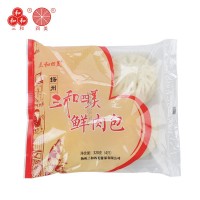 揚(yáng)州特產(chǎn)三和四美鮮肉包80g×4只速凍包子早餐面食點(diǎn)心袋裝320g熟
