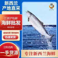 新西蘭冰鮮三文魚大鱗大麻哈魚刺身 帝王鮭整箱約4條裝 預(yù)售