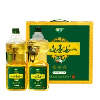 江西特產 山茶籽油 壓榨食用油山茶籽油年貨1.5L*2 禮盒裝