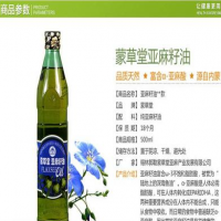 蒙草堂亞麻籽油 500ml亞麻酸含量57-60%內(nèi)蒙古錫林郭勒