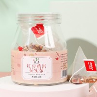 紅豆薏米茶系列定制 赤小豆芡實薏米茶 袋泡茶三角包OEM貼牌代工
