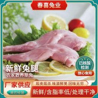農(nóng)村散養(yǎng)吃草雜交肉兔菜兔新鮮速凍兔腿小前腿小腿