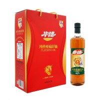 華建誠鑫 純香亞麻籽油1L*2瓶 禮盒 胡麻油 物理壓榨 廠家批發(fā)