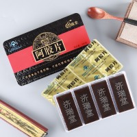 東阿特產(chǎn)健字阿膠片 500克鐵盒裝驢皮阿膠塊 ejiao 地道好阿膠