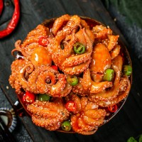 廠(chǎng)家麻辣八爪魚(yú)270g麻辣海鮮水產(chǎn)冷凍批發(fā)麻辣小海鮮零食罐頭包裝