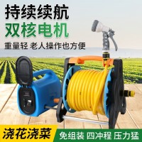 充電式小型抽水泵 家用澆花澆菜洗車雙核電機多功能噴頭抽水泵