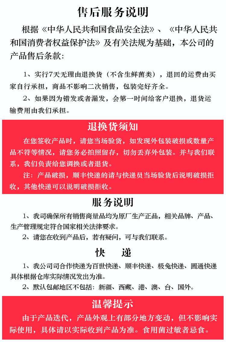 退貨說明