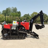 山坡地爬坡耕種拖拉機 方向盤柴油履帶式旋耕機 水旱用微耕機