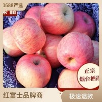 新下霜果滋紅富士蘋果山東煙臺(tái)棲霞當(dāng)季脆甜冰糖心脆甜包郵送禮年