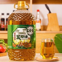 5L小榨純香菜籽油壓榨二級(jí)菜籽油工廠直銷包郵