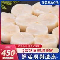 灤南雪花帶子新鮮冷凍瑤柱貝柱深海帶子扇貝肉1000g/盒日式料理