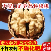 核桃批發(fā)2023云南薄殼紙皮大核桃仁原味古樹(shù)生黑桃廠(chǎng)家批發(fā)