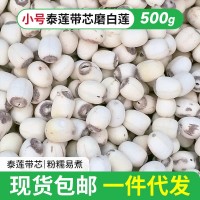 湘潭蓮子干貨新泰蓮帶芯小磨白蓮500g帶芯去皮蓮子羹煲湯白蓮子