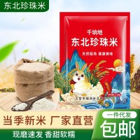東北珍珠米批發(fā)五常大米5斤千坰地小袋裝香米煮粥圓粒大米包郵