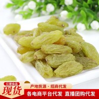 新疆特產(chǎn)綠香妃葡萄干批發(fā)代發(fā)500g 新貨吐魯番無核綠提子葡萄干