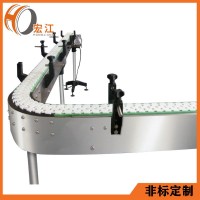 廠家非標(biāo)定制牛奶軟包裝產(chǎn)品輸送線 頂板鏈?zhǔn)捷斔蜋C(jī)