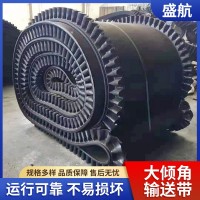 廠家供應大傾角裙邊輸送帶爬坡皮帶秤運輸帶 尼龍花邊擋板輸送帶