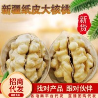 新疆185紙皮核桃批發(fā)500g 新貨手剝大核桃堅果零食特產(chǎn)薄皮生核桃