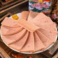 精制火腿午餐肉蒜 牛肉風(fēng)味豬肉罐頭香火鍋三明治即速食材
