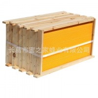 蜜蜂帶框巢礎(chǔ)成品巢框杉木蜜蜂蜂房蜂脾活框養(yǎng)殖中/意蜂蜂蠟巢礎(chǔ)