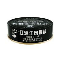 北戴河178g紅燒牛肉即食罐頭家庭應急長期儲備食品