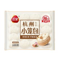 三全總代理杭風味發(fā)面小籠包速凍面點包子批發(fā)400g*20袋可出口
