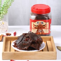 天一角牛肉干五香桶裝蜜汁320g香辣偏濕手撕黑片黃牛溫州湖嶺