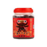 五香沙嗲牛肉干大桶裝溫州湖嶺手撕牛肉罐裝零食小吃廠家批發(fā)