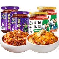 飯掃光下飯醬菜200g/280g金針菇香菌下飯菜香菇牛肉醬拌面調(diào)味醬