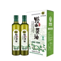 上悅谷野山茶油送禮高山茶籽油植物油食用油500ml*2禮盒裝