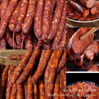 四川煙熏麻辣豬肉香腸廣式麻辣五香臘腸批發(fā)江湖展會趕集跑量貨源