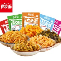四川榨菜整箱下飯菜麻辣熟油椒香竹筍海帶絲蘿卜干小包裝開(kāi)味咸菜