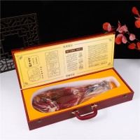 金華特產(chǎn)腿匠師新款高檔手提木盒包裝火腿整腿 農(nóng)家腌制年貨禮品